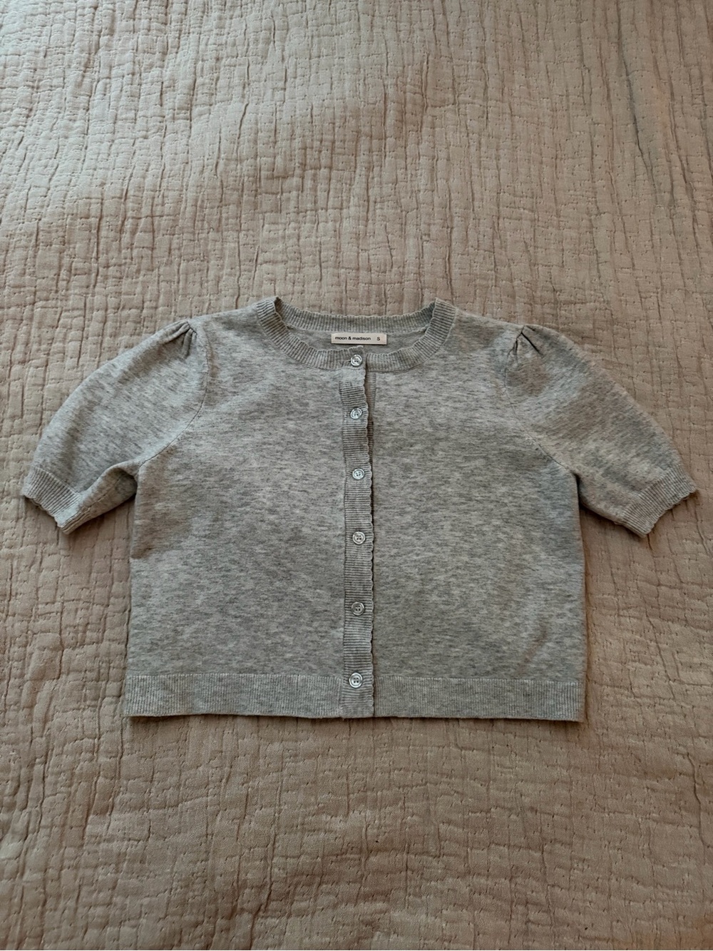 Short Sleeve Button Up Sweater